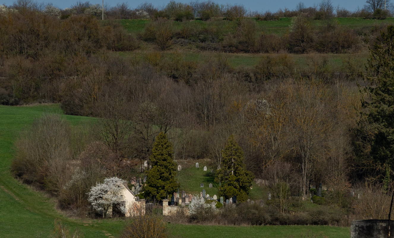 Jewish Cemetery for the Ghetto some distance from the town, including washing house