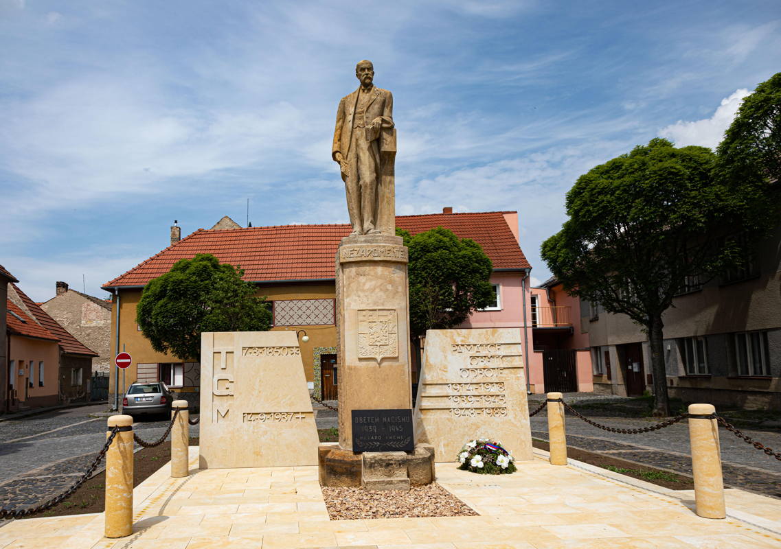 A memorial in the town centre