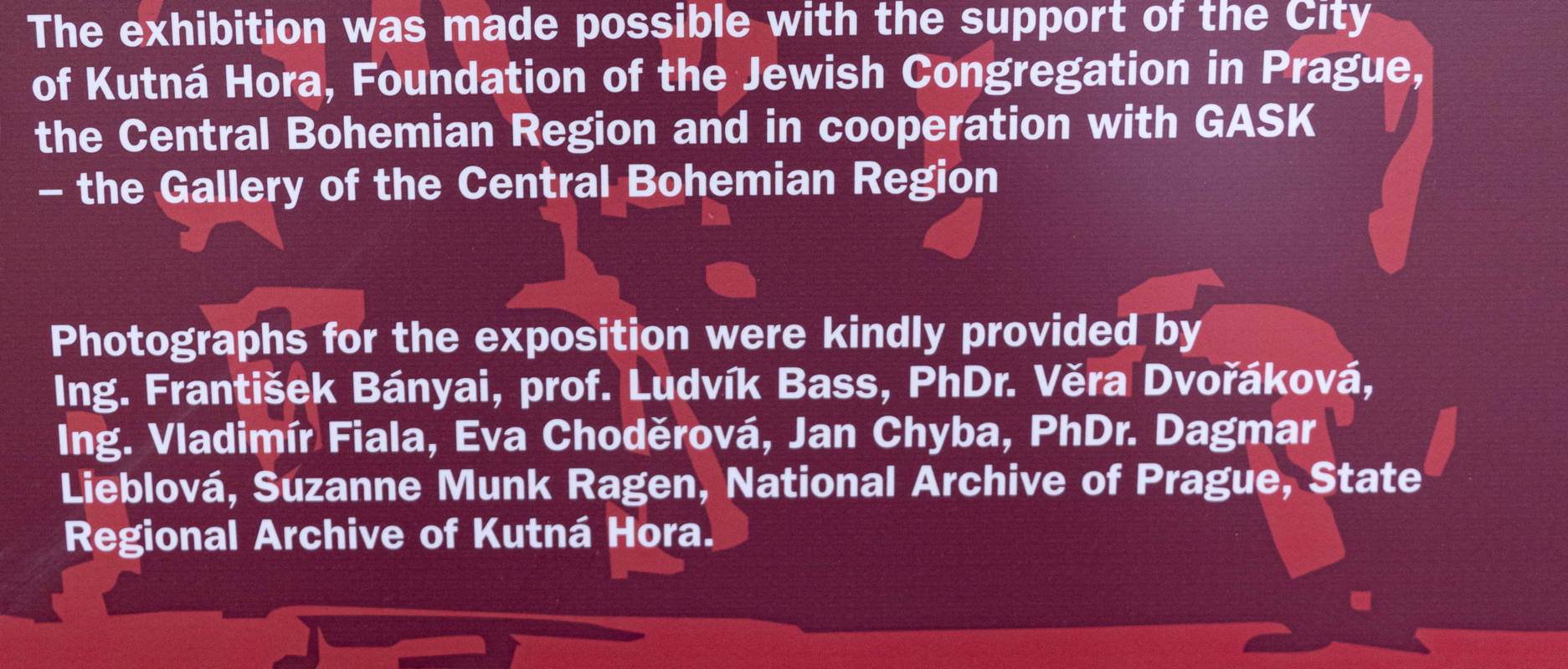 Credits for exhibit