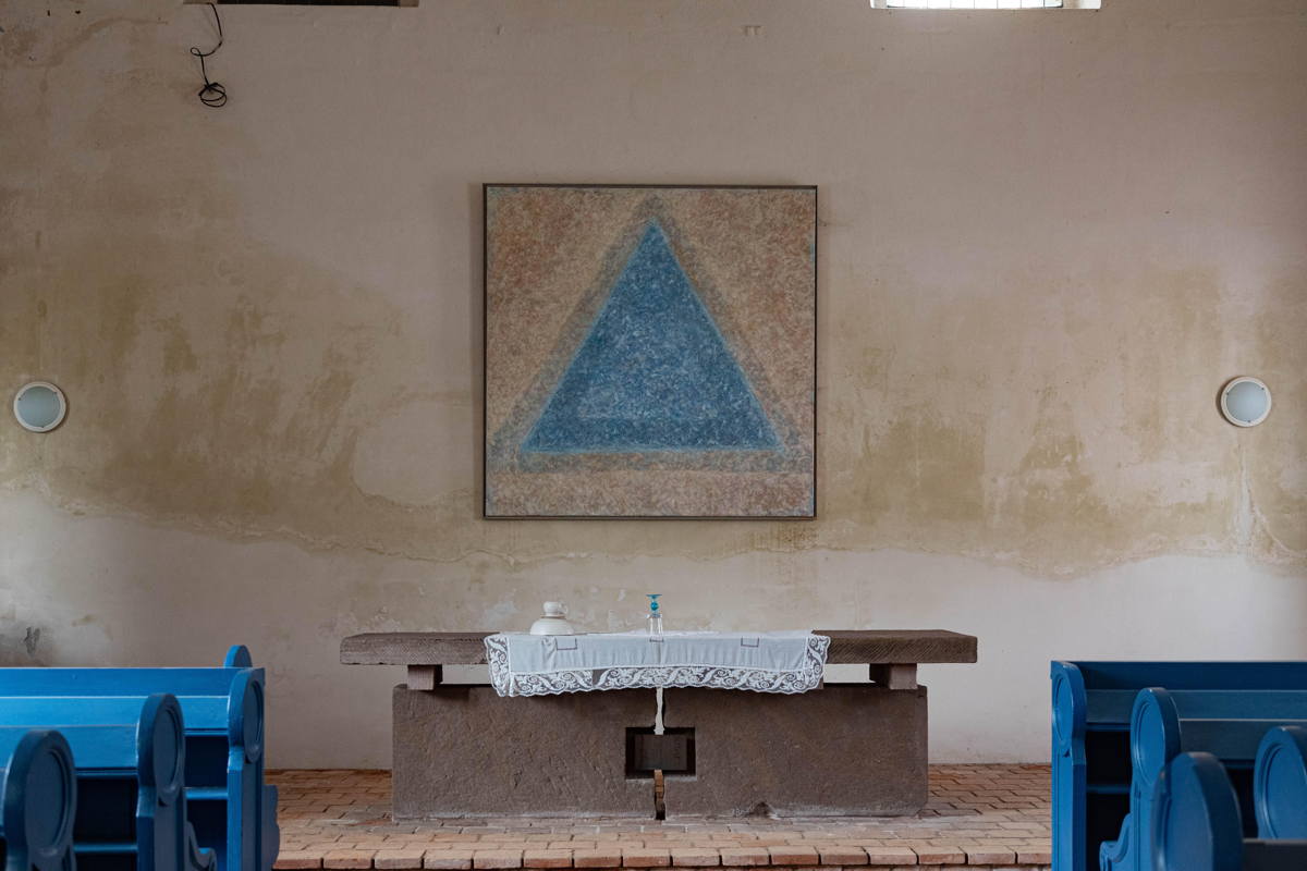 Bimah in center of the Sanctuary