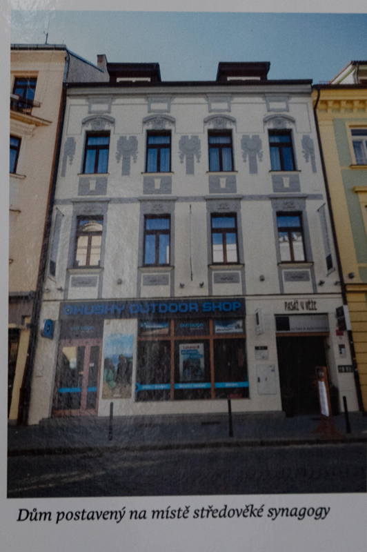 Poster of house built on site of a medieval Synagogue