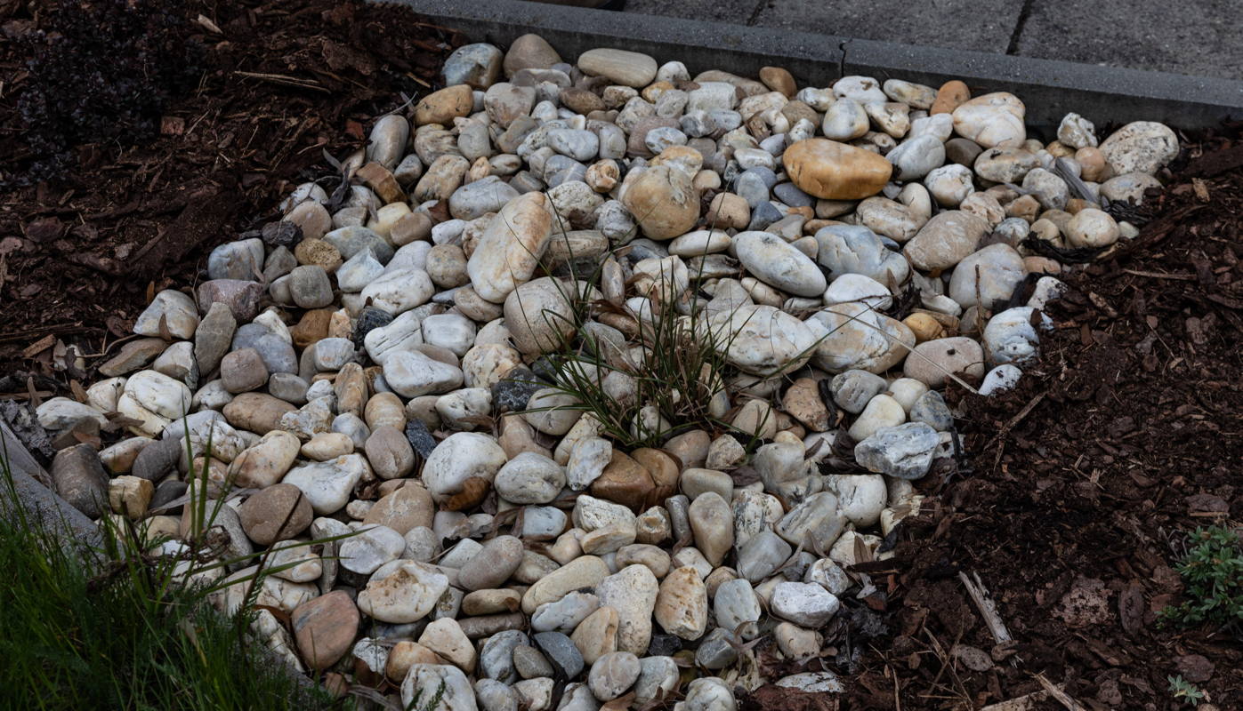 Stones left by visitors