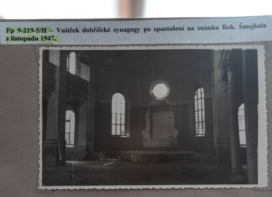 Photo of looted Synagogue after WWII supplied by town archivist