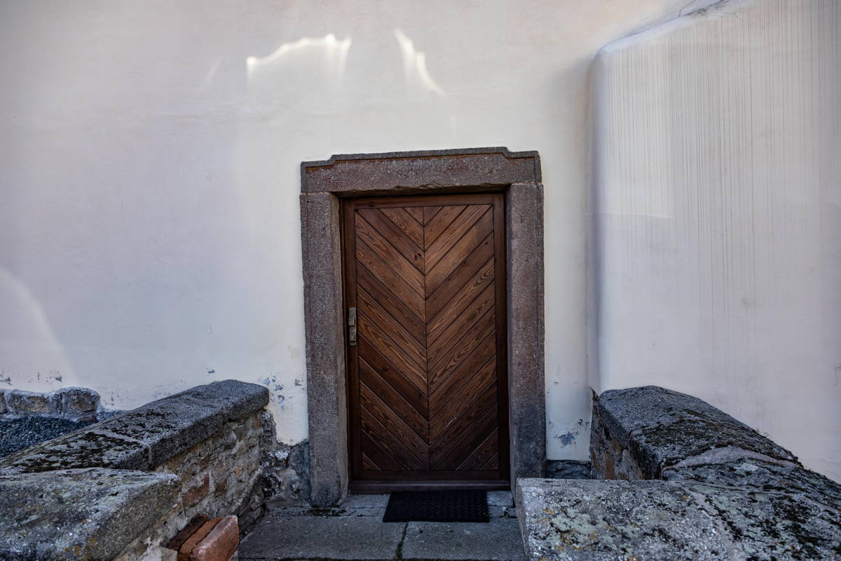 Restored door to Synagogue