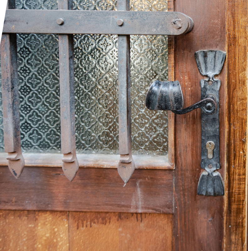 Replica of original door handle