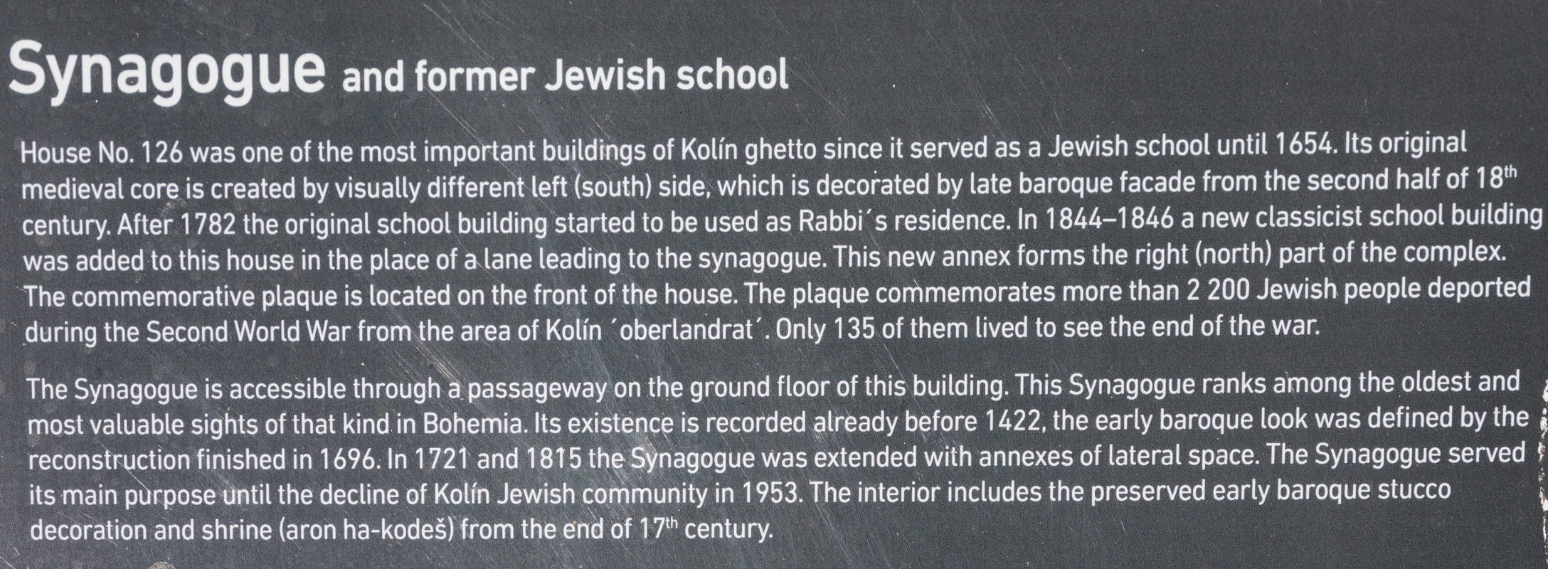 Description of the Jewish community
