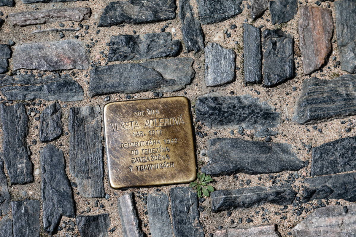 One of many stolpersteines in Kolin