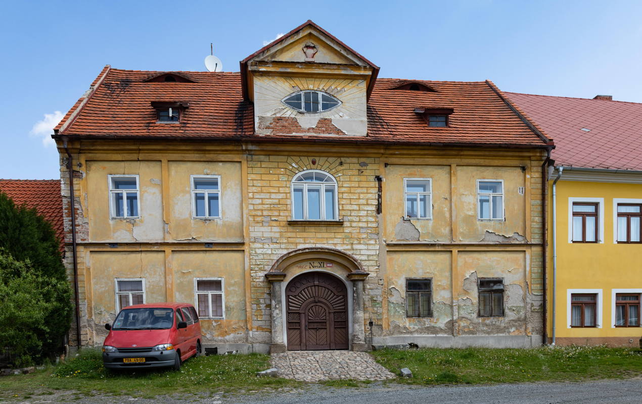 Notice roman numeral, indicating home of Jewish family