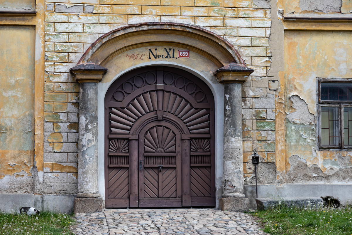 Notice roman numeral, indicating home of Jewish family