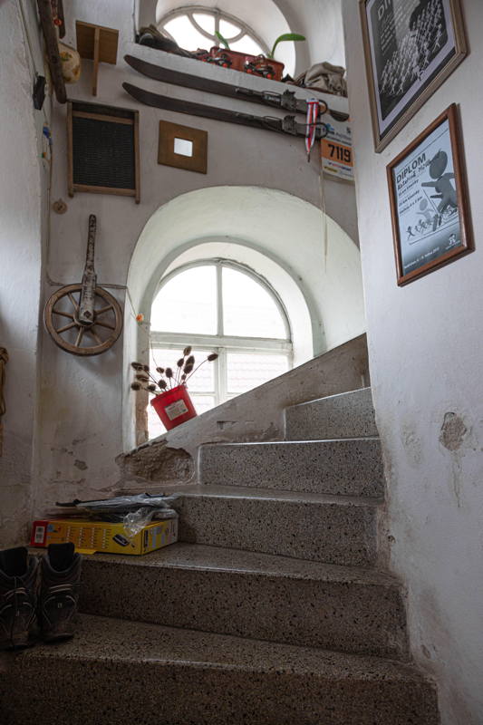 Stairs to women’s gallery, now an apartment